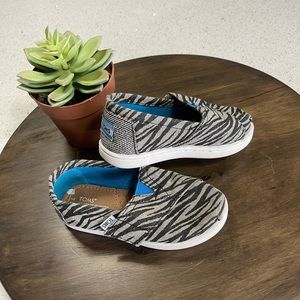 Zebra print Sparkle toddler TOMS